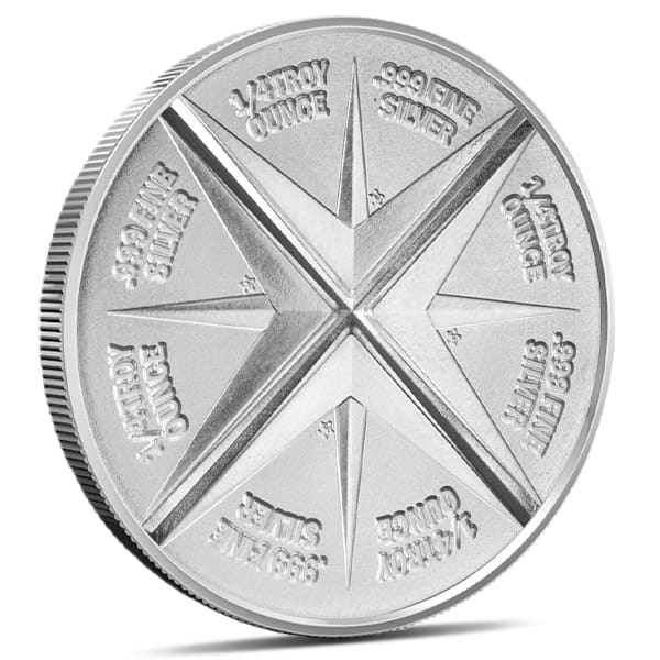 1 OZ SILVER ROUND GOLD PANNER DIVISIBLE