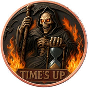 5 oz Grim Reaper Colorized Copper Round in Capsule