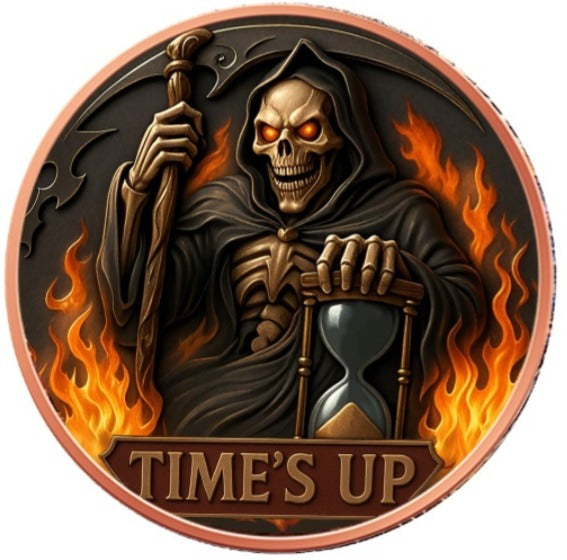 5 oz Grim Reaper Colorized Copper Round in Capsule