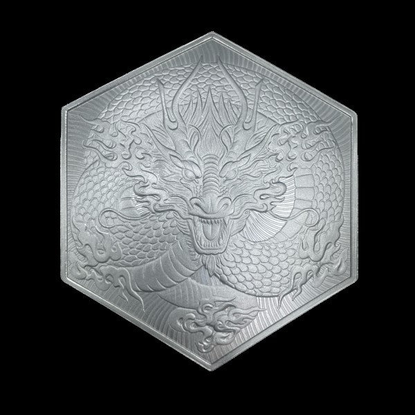 10 oz Year of the Dragon Hexagon Silver Bar