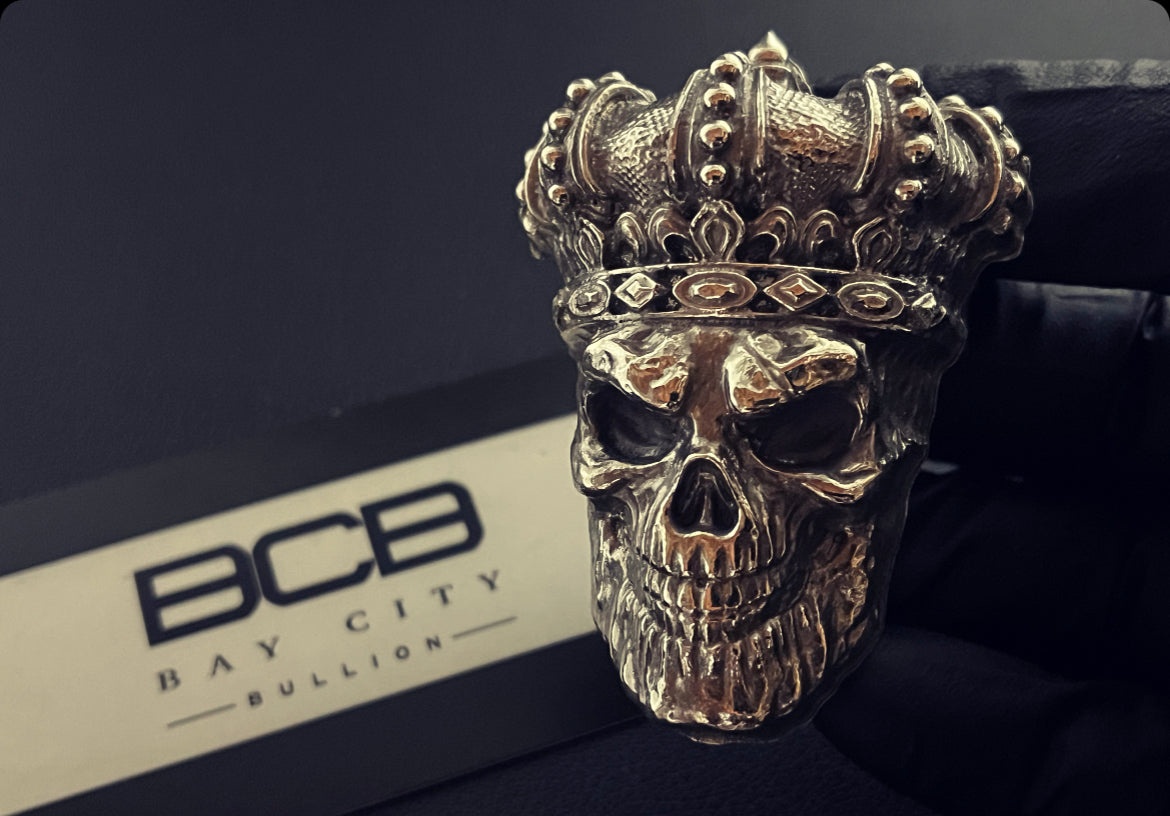 Bay City Bullion 8.3 oz Sand Cast Silver King 999 Silver Art Bar