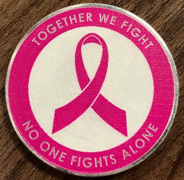 1 oz. 999 Silver Breast Cancer "Together We Fight" Pink Ribbon Round
