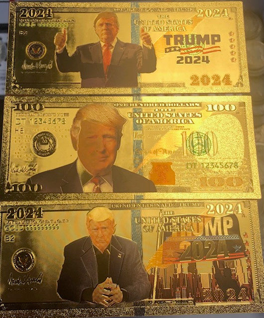Trump 2024 Gold Foil Notes