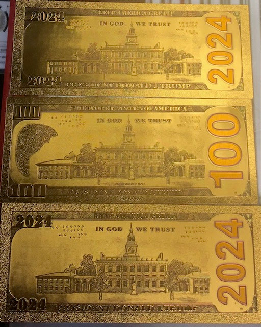 Trump 2024 Gold Foil Notes