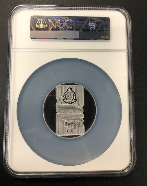 2023 Niue Pamp Nature's Grip Sunbeam Snake 1 oz .999 Silver Coin Bar NGC PF70