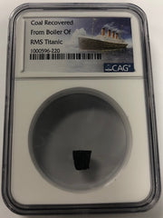 Coal Recovered from Boiler of RMS Titanic NGC Certified