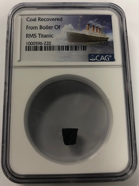 Coal Recovered from Boiler of RMS Titanic NGC Certified