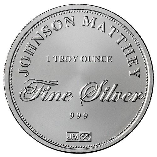 1 OZ 999 SILVER ROUND JOHNSON MATTHEY