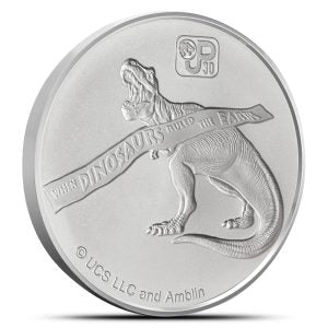 2023 1 Oz Fiji Jurassic Park-30th Anniversary 999 Silver BU Coin