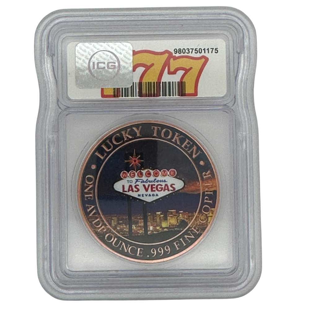 MS70 1 oz Jackpot Colorized Copper Round