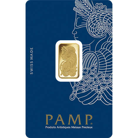 Pamp Fortuna 5 g Gold Bar in Assay