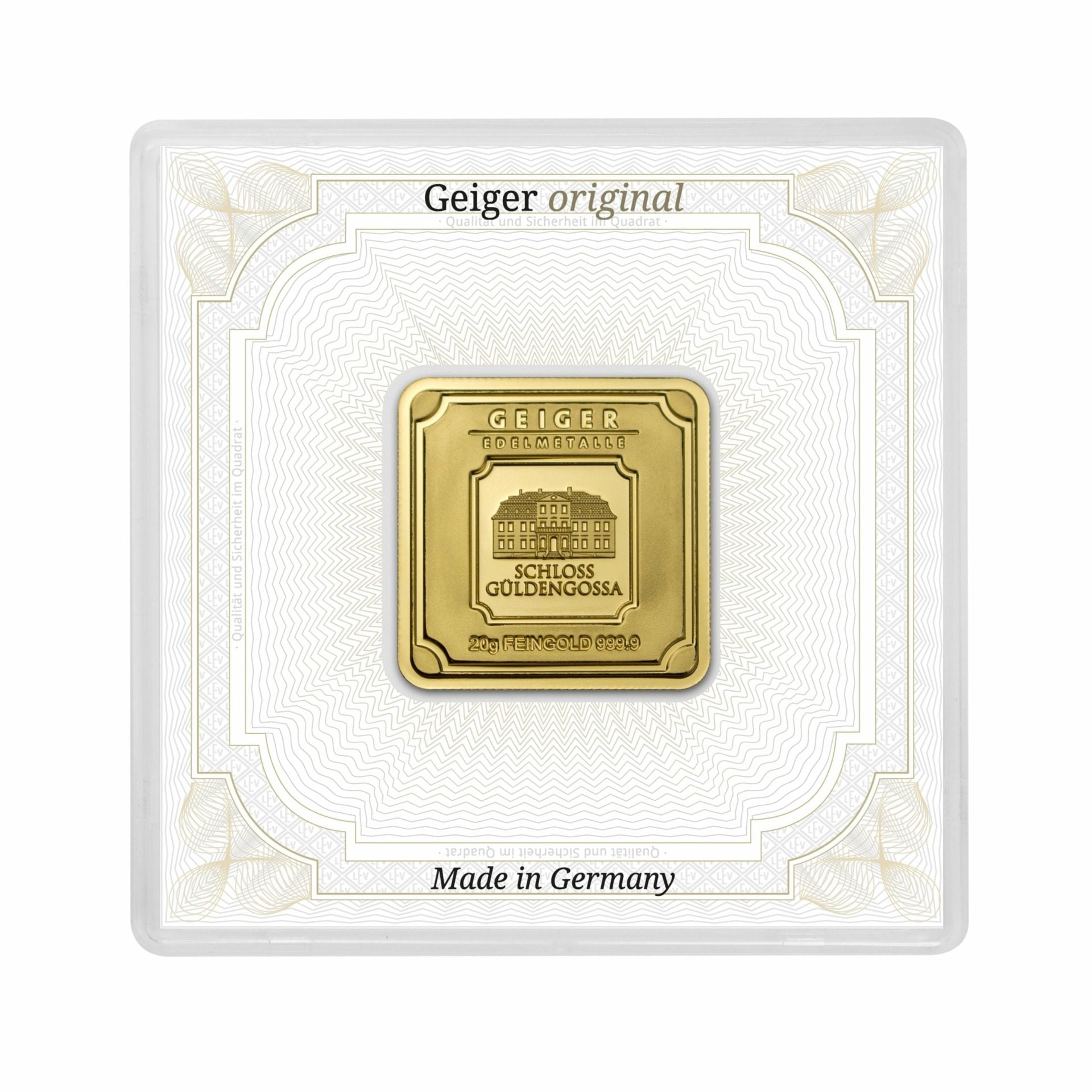 Geiger Edelmetalle AG 20g Gold Bar in Assay