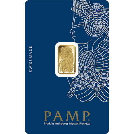 Pamp Fortuna 2.5 g Gold Bar in Assay