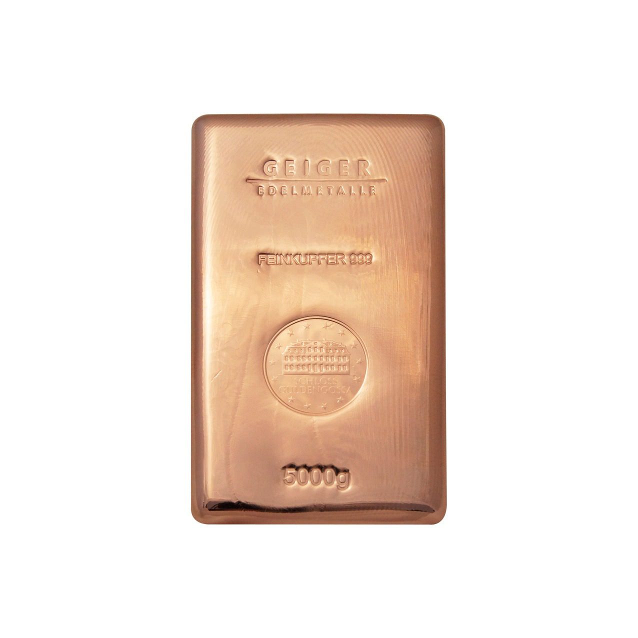 Geiger Edelmetalle AG 5kg Copper Poured Bar