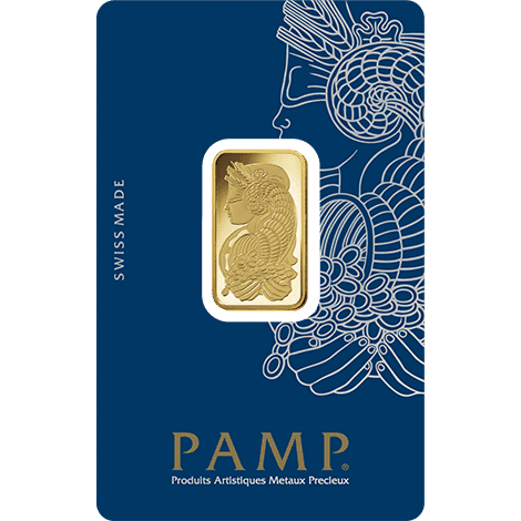 Pamp Fortuna 10 g Gold Bar in Assay