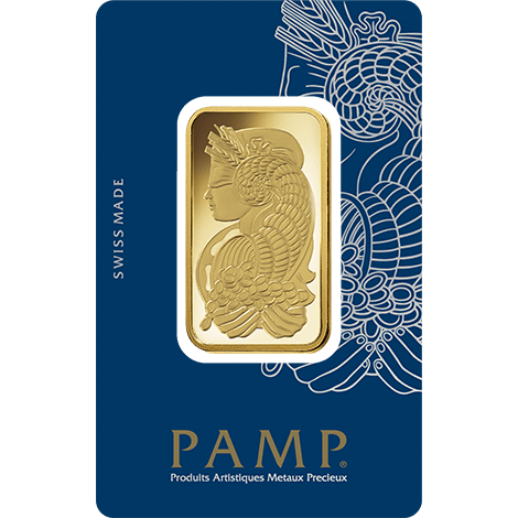 Pamp Fortuna 1 oz Gold Bar in Assay