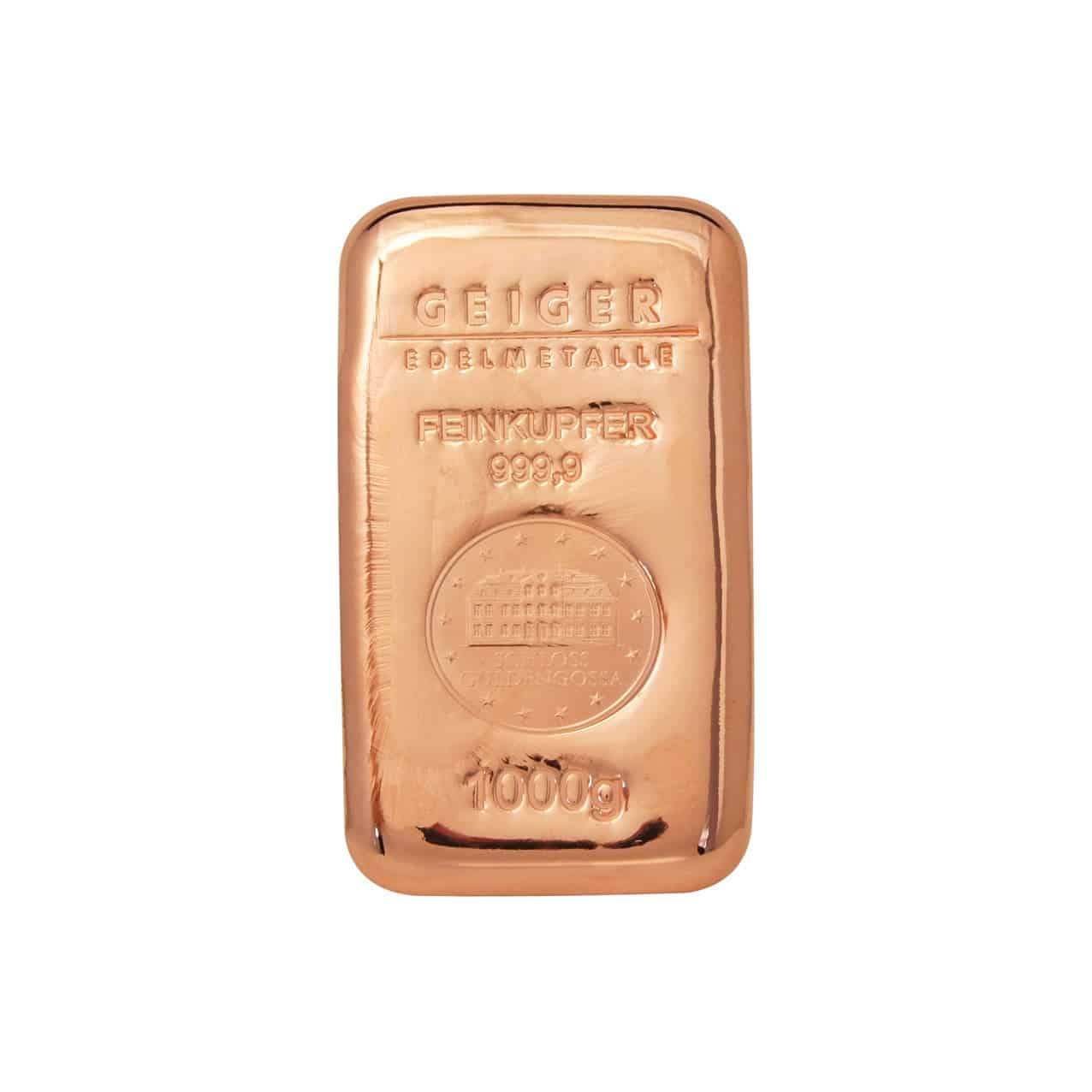 Geiger Edelmetalle AG 1 kg Copper Poured Bar