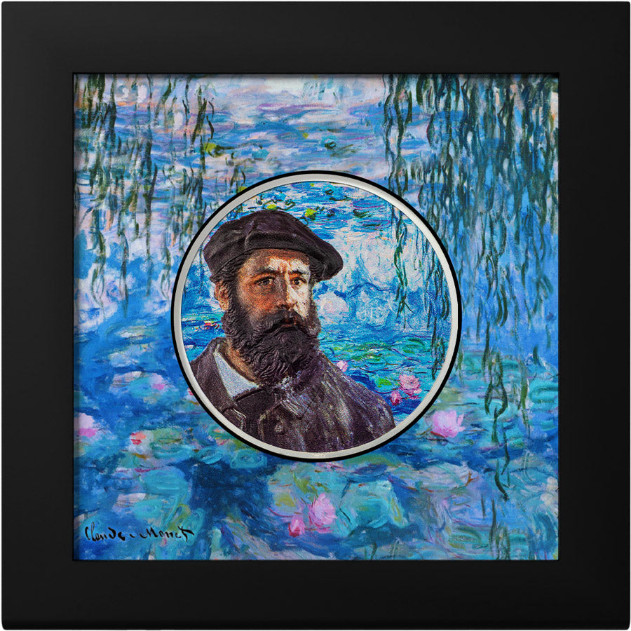 2023 Cook Islands 2 Ounce Masters of Art Claude Monet High Relief 999 Silver Proof Coin