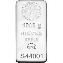 1 KG Nadir Silver Kilogram Bar 999 + Fine Silver