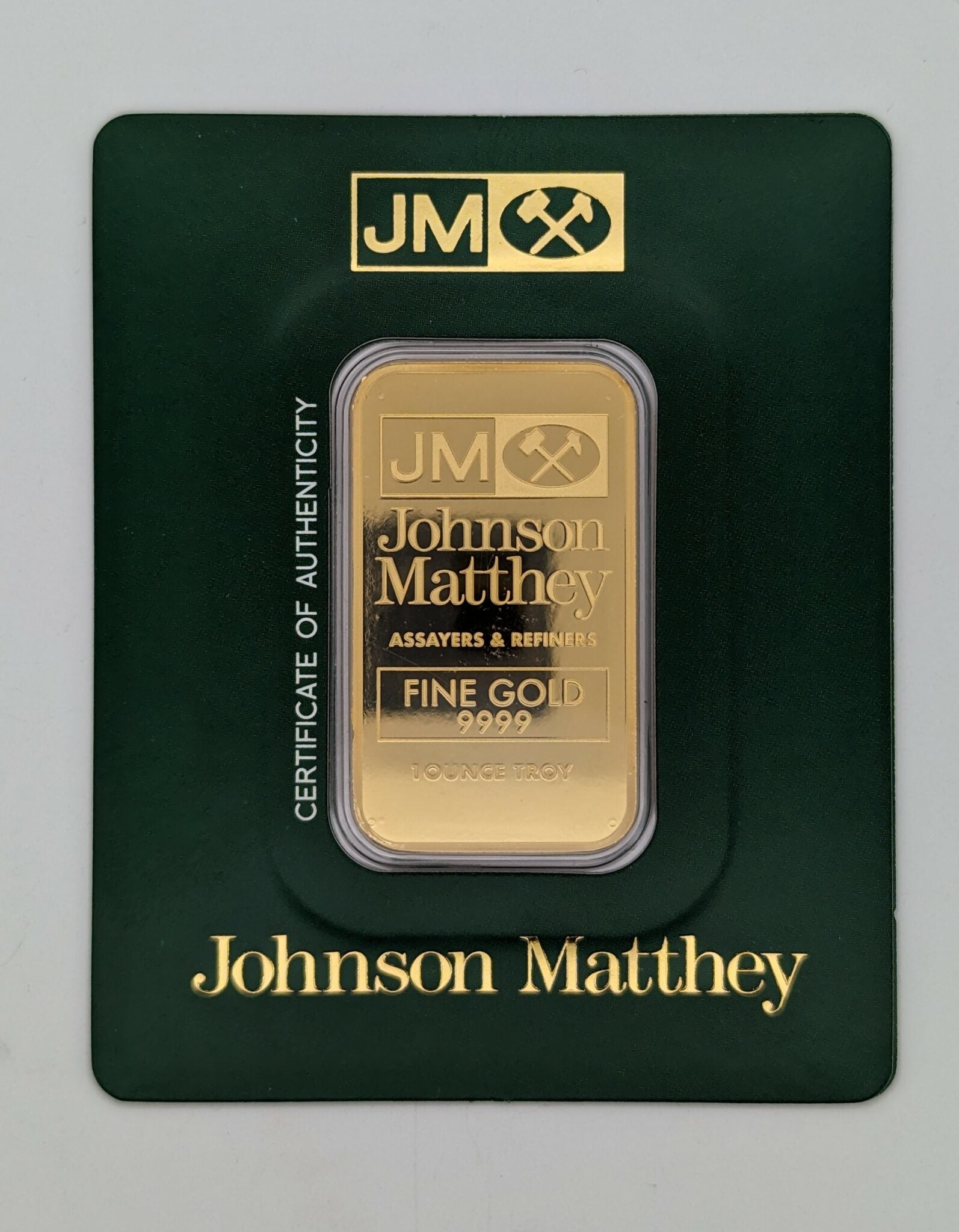 1 oz 9999 Gold Johnson Matthey Gold Bar in Assay New