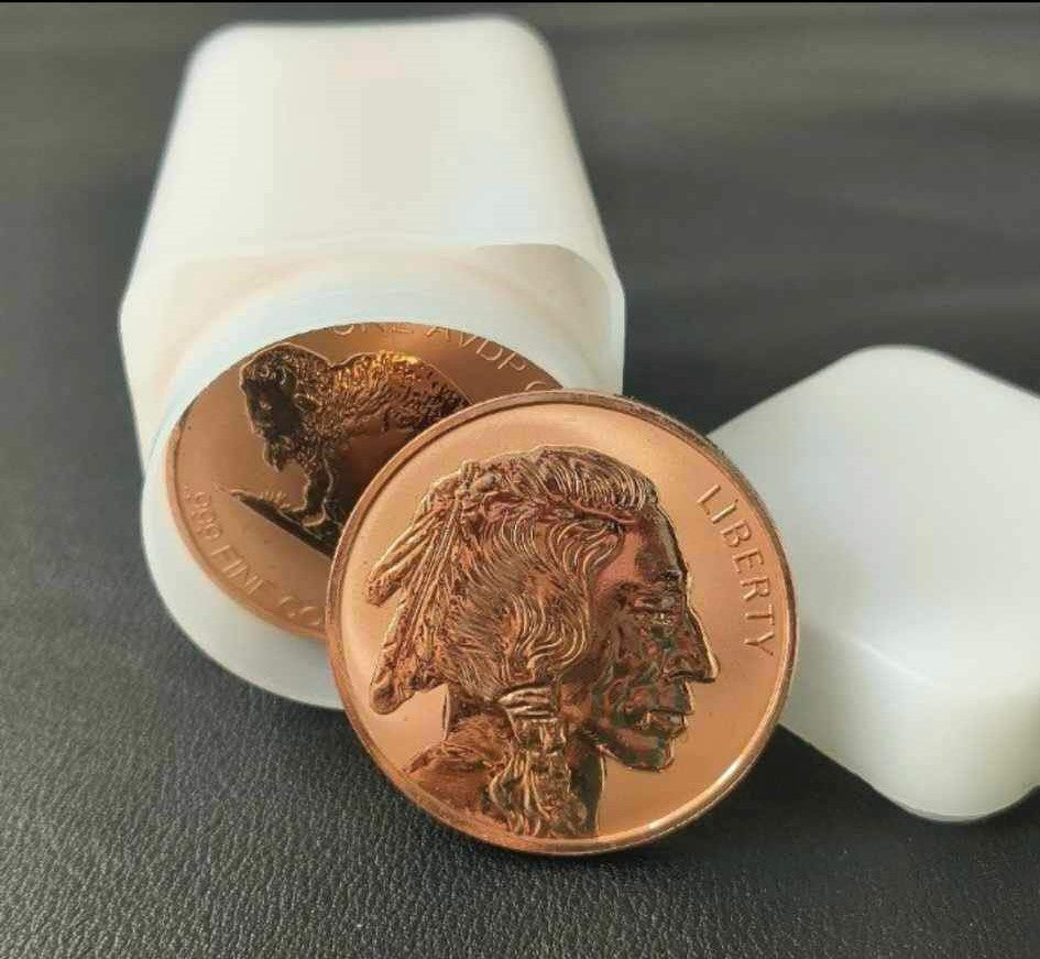 1 oz Reverse Proof 999 Pure Copper Buffalo Round