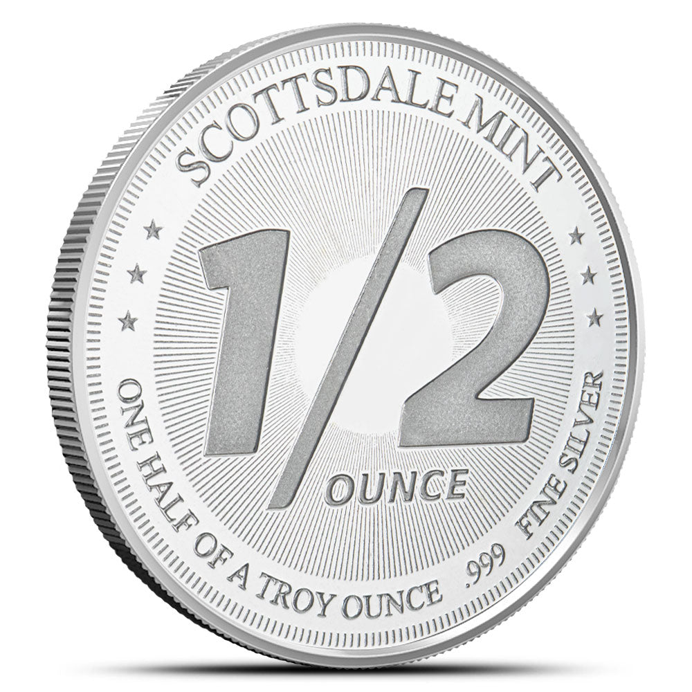 Scottsdale Mint 1/2 oz Lion Proof-Like 999 Pure Silver Round