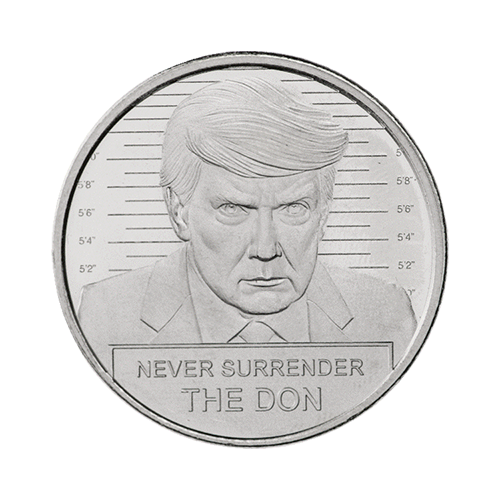 1 oz Trump 999 Silver Never Surrender Round