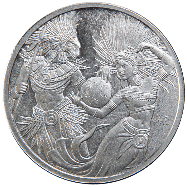 1 oz Aztec Yin Yang 999+ Pure Silver Round
