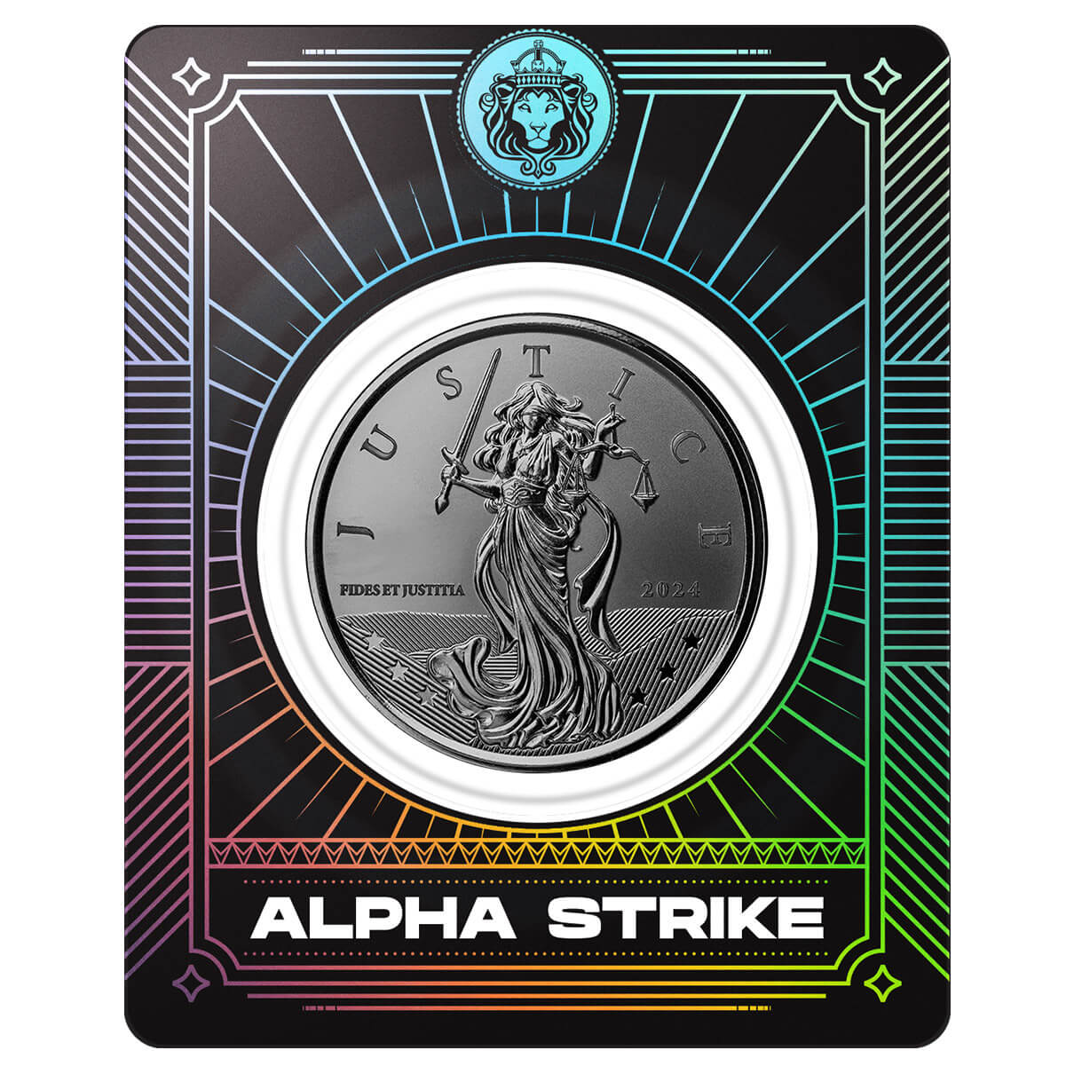 2024 Lady Justice 1 oz Silver Coin - Alpha Strike