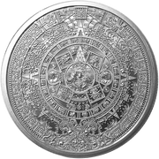 1 OZ SILVER ROUND AZTEC CALENDAR