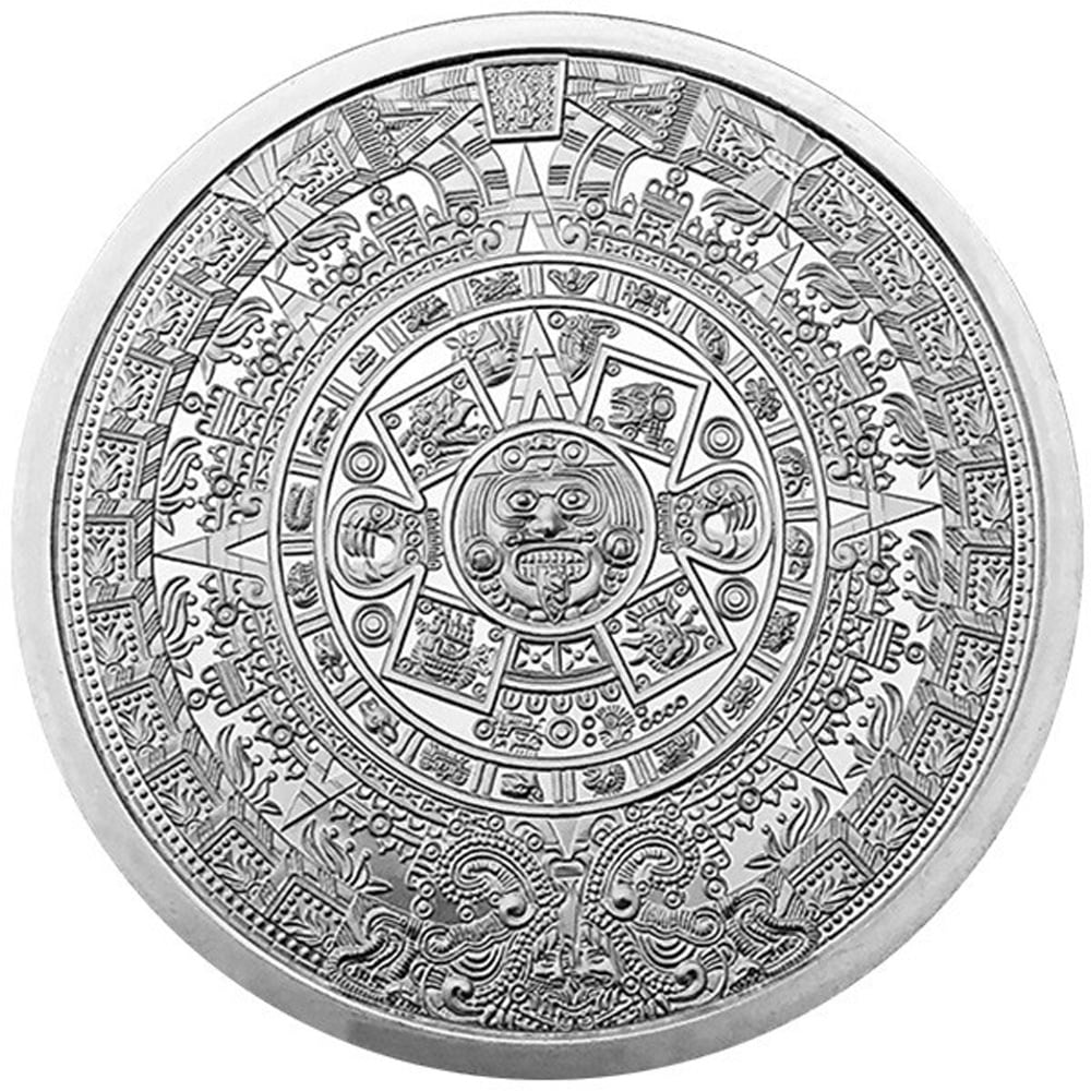 1 oz Aztec Calendar 999+ Pure Silver Round