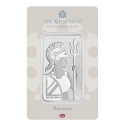 Britannia 100g Silver 999 Bullion Minted Bar By The Royal Mint