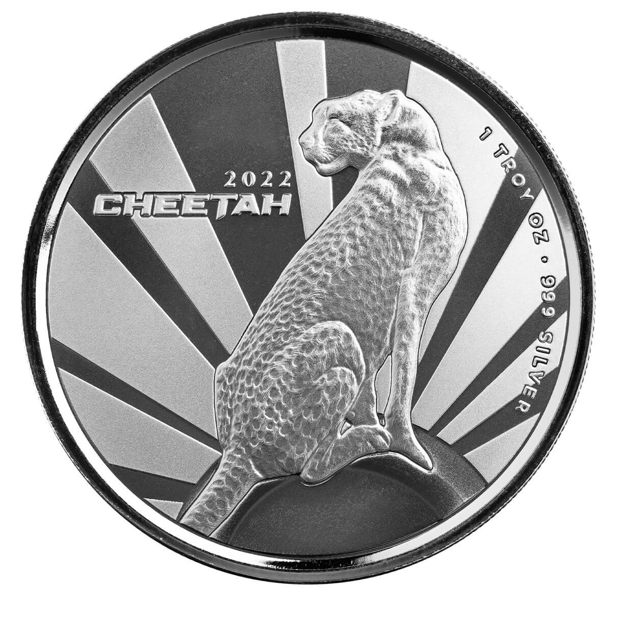 Scottsdale Mint 2022 Cameroon Cheetah 999 1 oz Silver Proof Like Coin