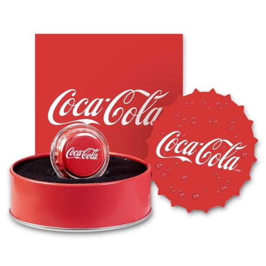 COCA-COLA® 6 GRAM SILVER BOTTLE CAP