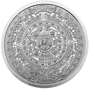 5 OZ 999 SILVER ROUND AZTEC CALENDAR