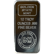 10 OZ SILVER BAR GOLDEN STATE MINT