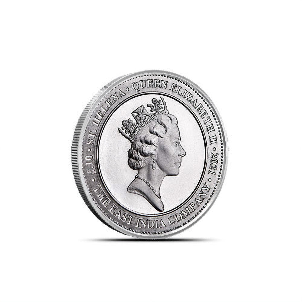 2021 1/10 oz St. Helena Silver Spade Guinea Shield Coin (BU)