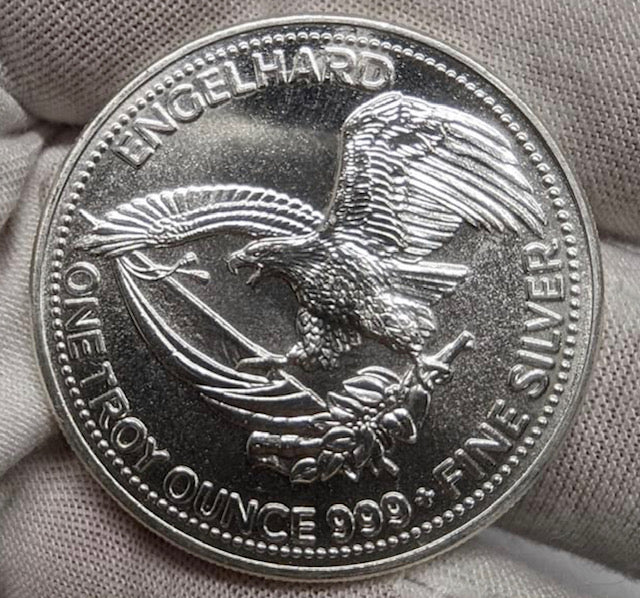 1 oz Engelhard Prospector 999 Silver Round
