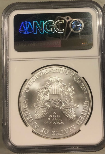Random Year MS69 1 oz American Silver Eagle Coin BU