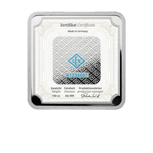 Geiger Edelmetalle AG 100 oz Silver Bar