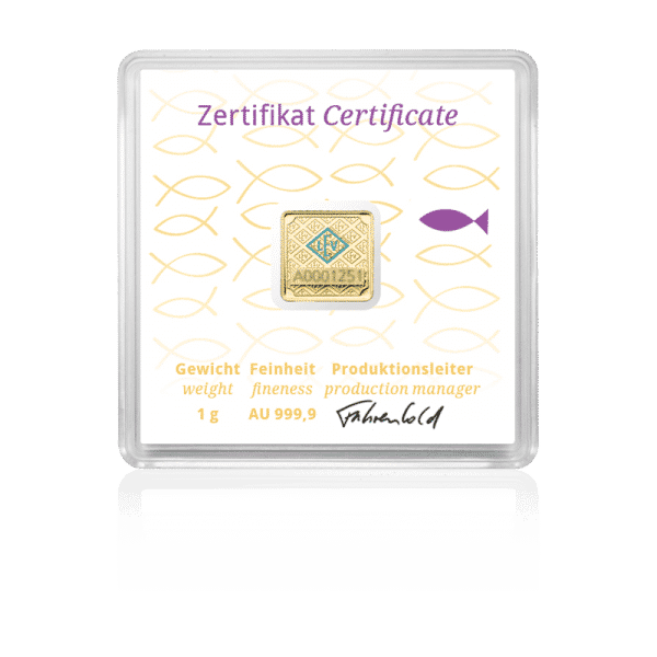 Geiger Edelmetalle AG 1g Gold Bar in Christian Assay