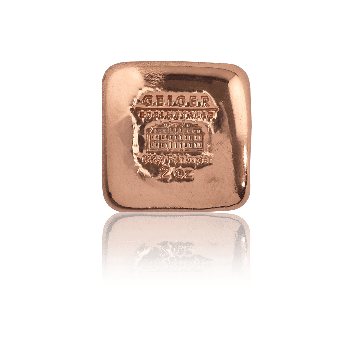 Geiger Edelmetalle AG 2oz Copper Poured Bar