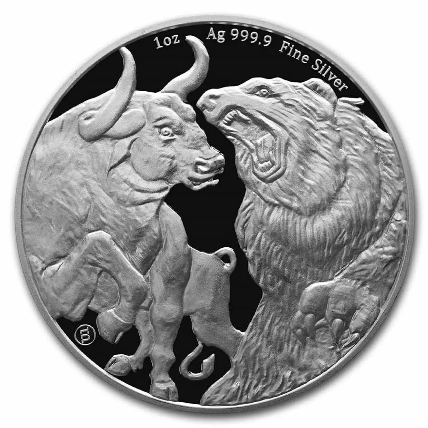 2022 1 KG Bull and Bear 9999 Silver $50 Tokelau Coin In Capsule