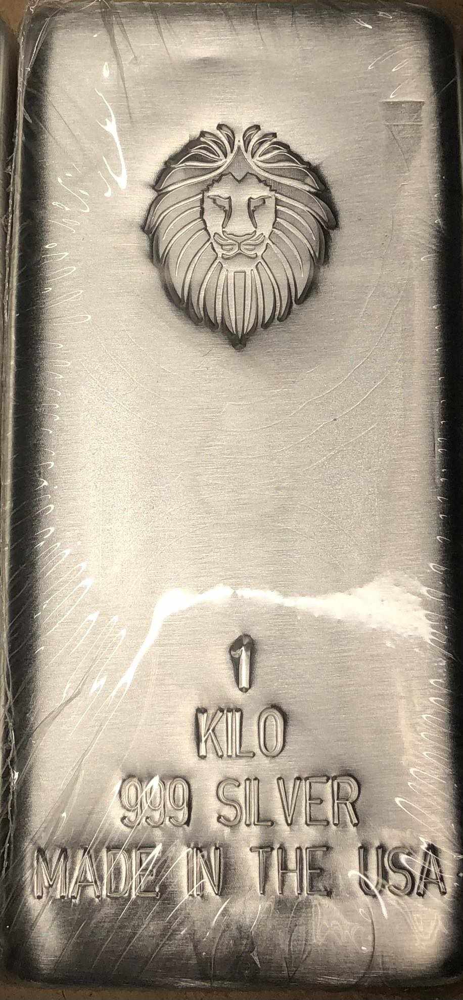1 kg 999 Silver Kzoo Bullion Lion Cast Bar