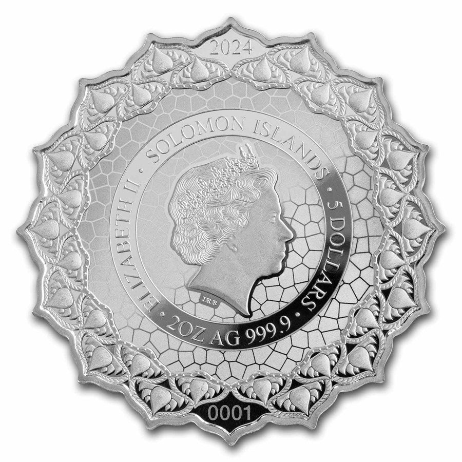 2024 PAMP 2 oz 9999 Silver Lotus of the 7th Chakra Proof