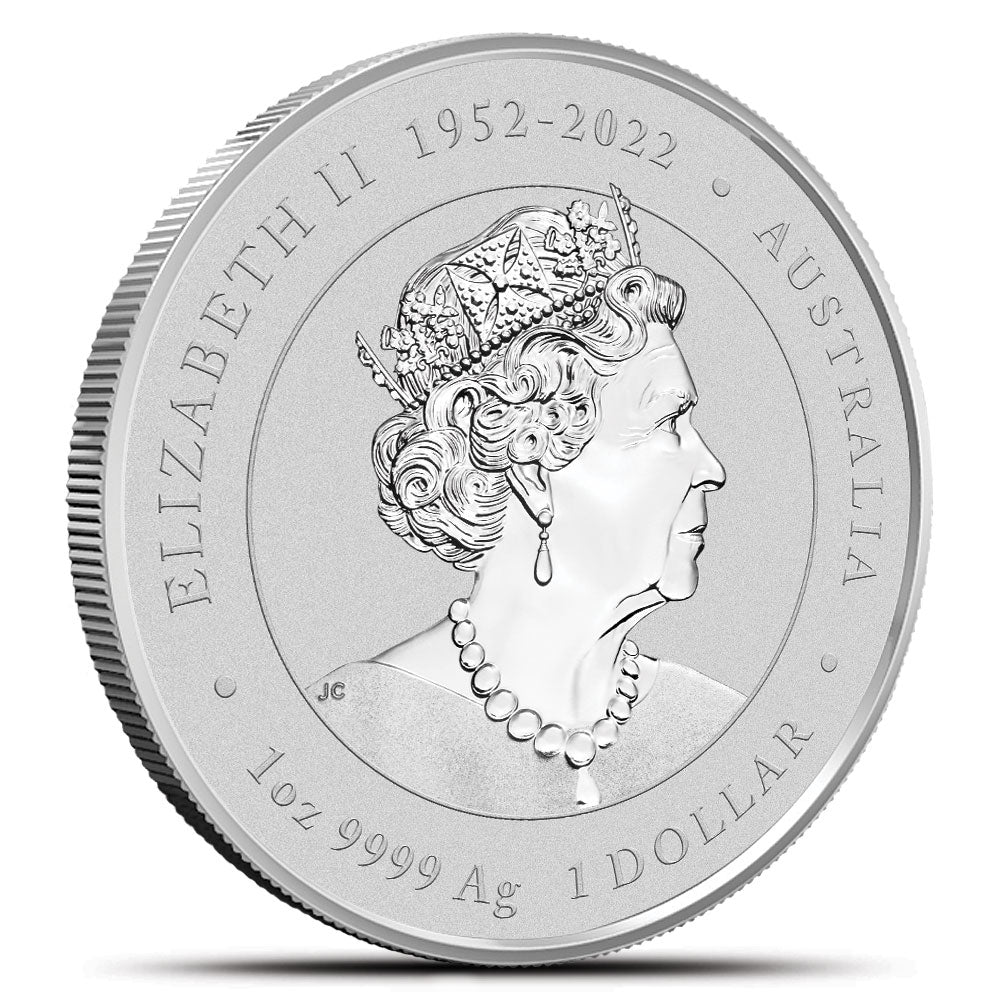 2024 1 OZ PERTH MINT SILVER LUNAR DRAGON COLORED YELLOW