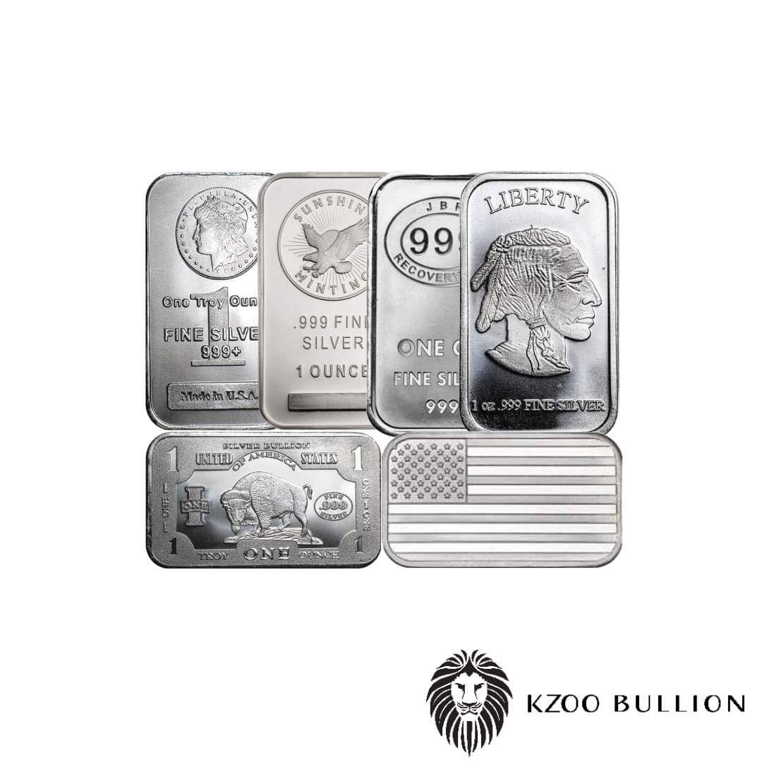 1 oz 999 Silver Bar Various Mints