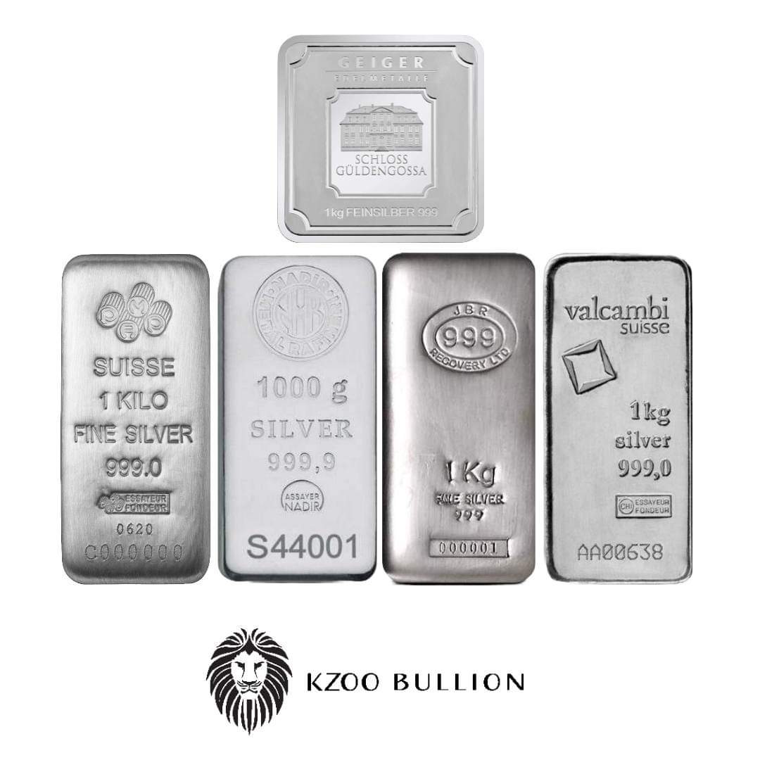 1 KG 999+ Silver Bar from Various Mints and Secondary Market