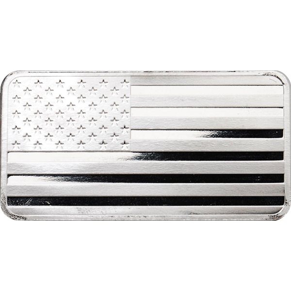 10 OZ 999 SILVER BAR FLAG HIGHLAND MINT