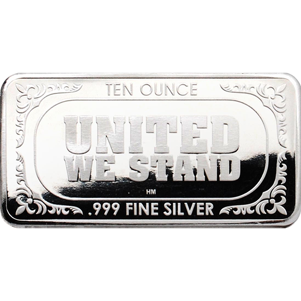 10 OZ 999 SILVER BAR FLAG HIGHLAND MINT